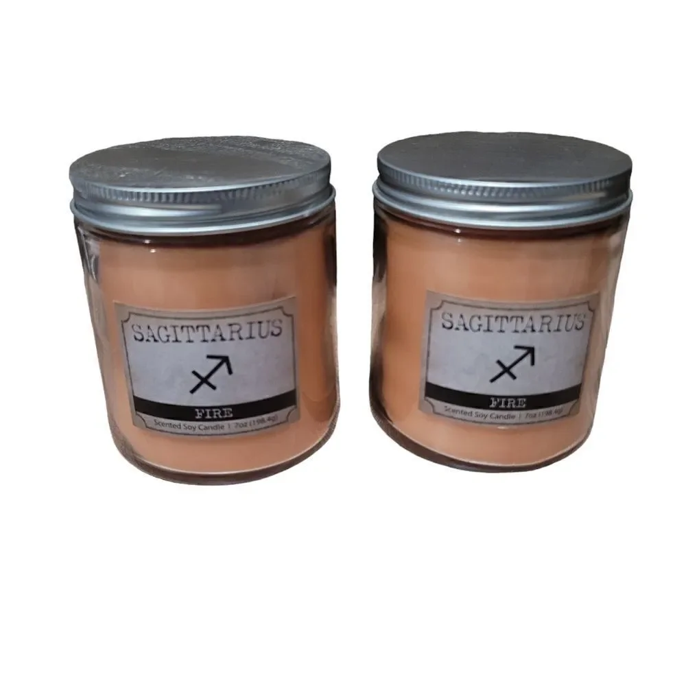Two Sagittarius candles